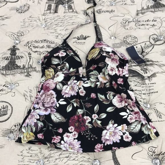 Rachel Rachel Roy Cherry Blossom Floral Swim Top - Picture 5 of 9